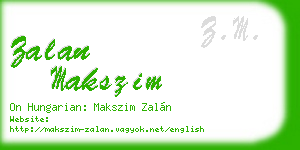 zalan makszim business card